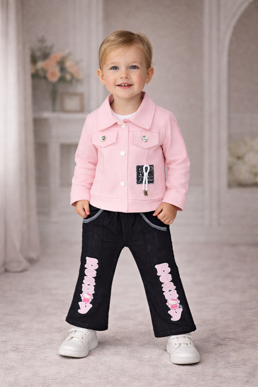 Inaabia Unisex Toddler Jacket & Pants Set - Peach