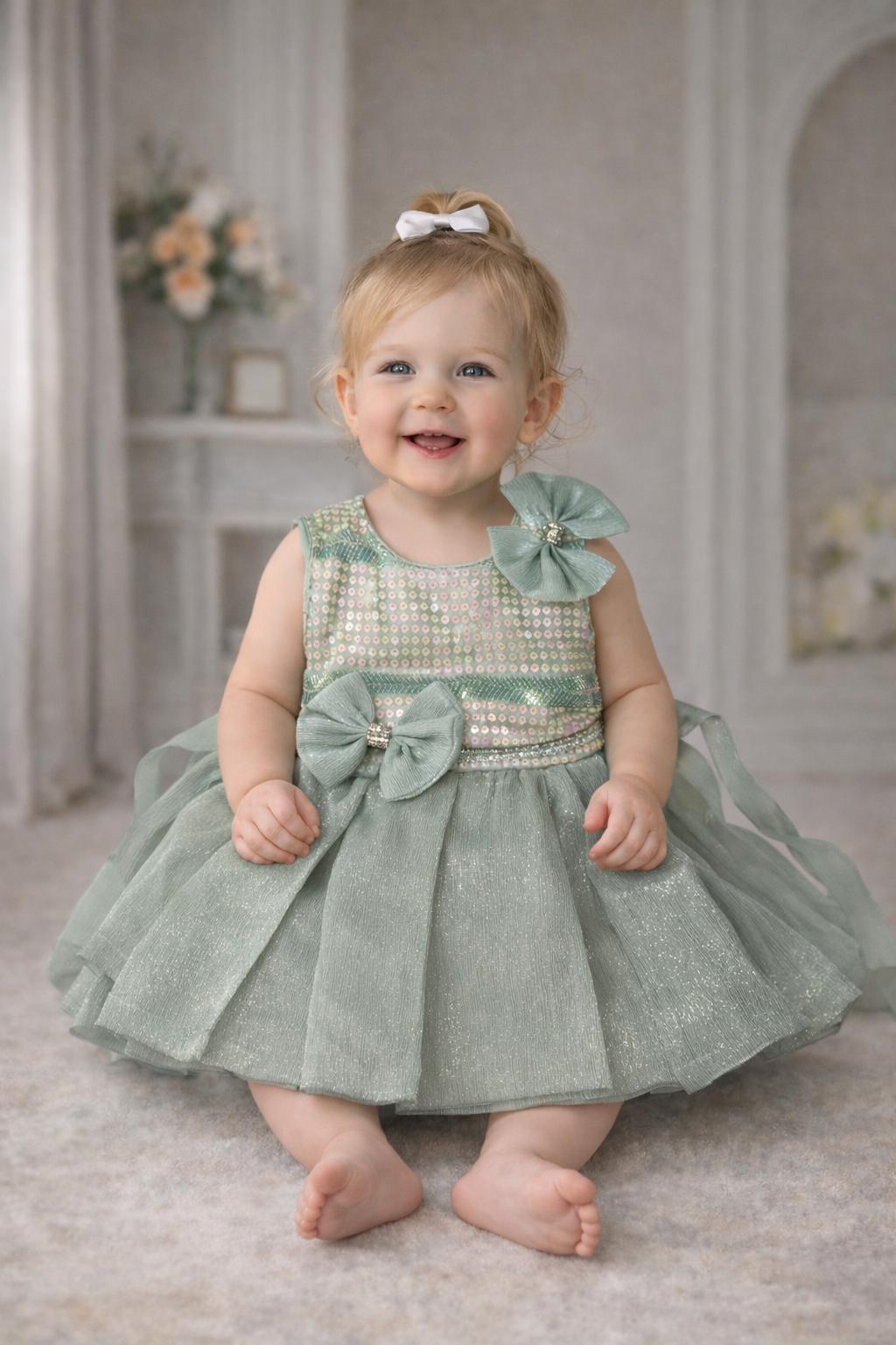 sequin toddler dress Cute Baby Girls Sleeveless Sequin Pleated Princess Dress Toddler Evening Gown, Silver / 4-5 Years (120cm)