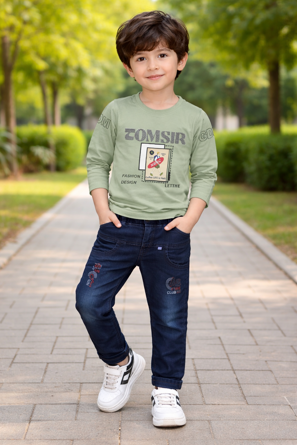 Boys Printed T-Shirt & Jogger Set – Comfortable Casual Wear