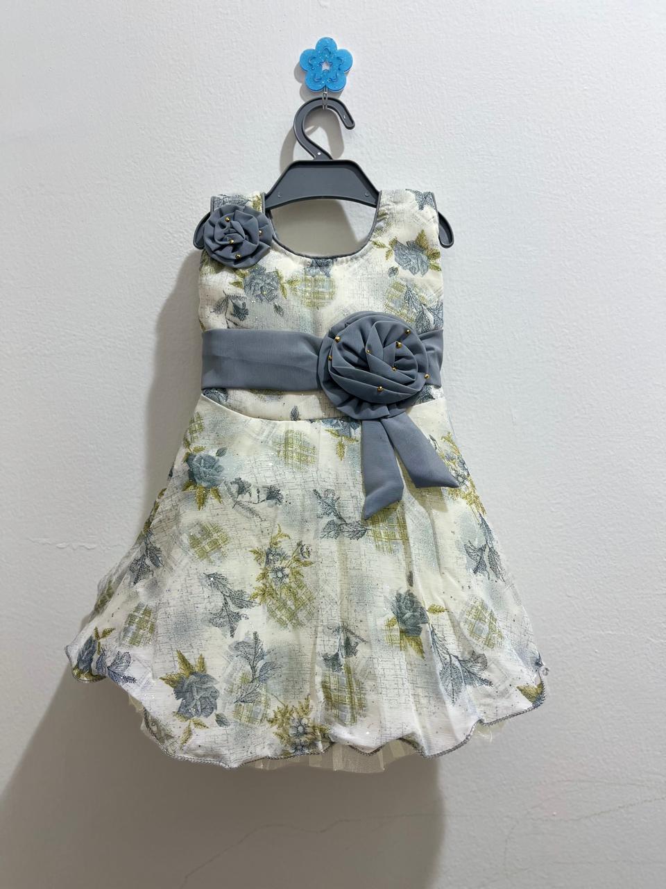 Elegant Floral Party Dress for Baby Girls (12–18 Months) – Inaabia