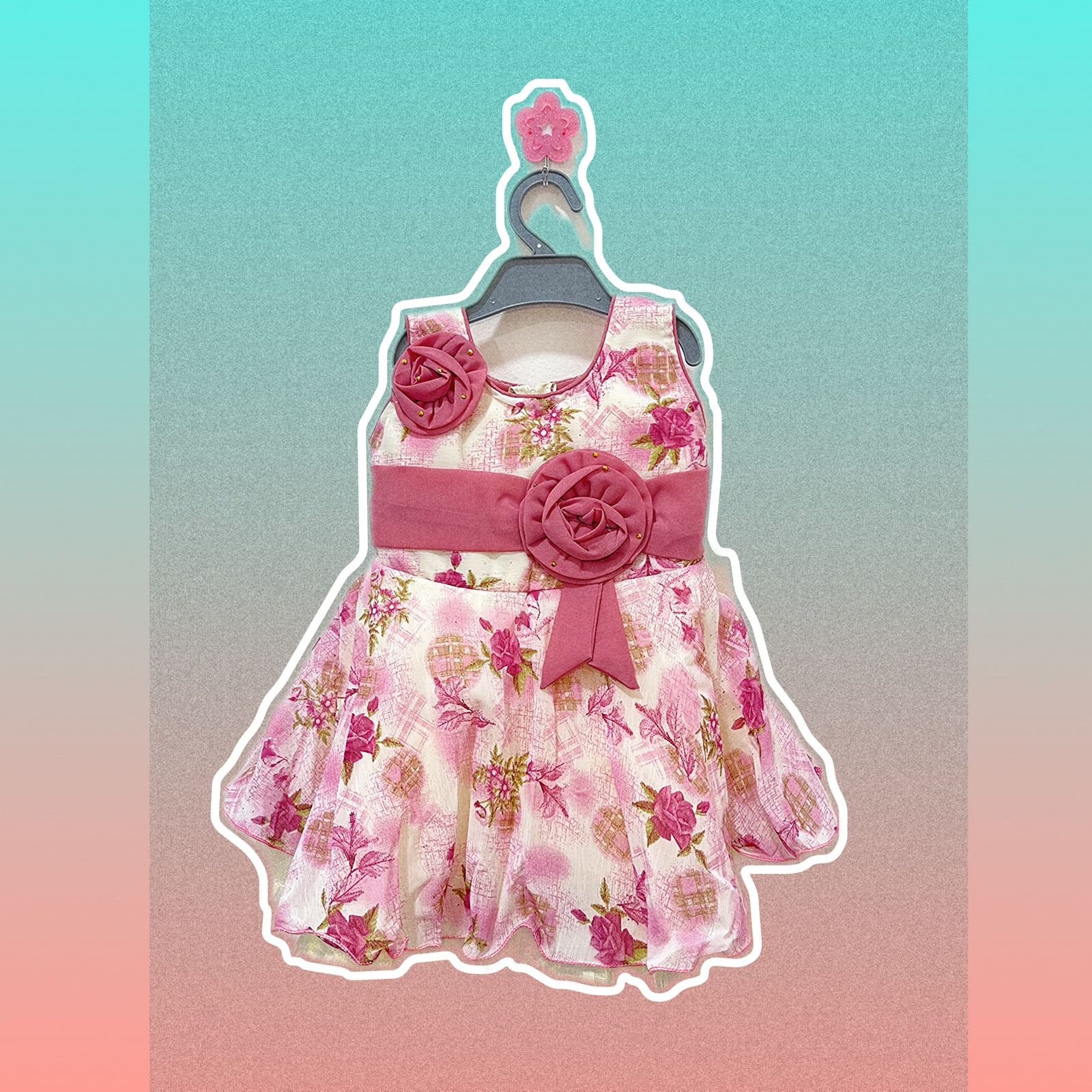 Blush Floral Party Dress for Baby Girls