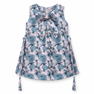 Inaabia pink and blue botanical bow girls dress from 4-dress combo set