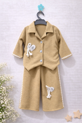 Beige Textured Co-Ord Set