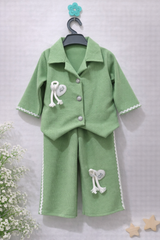 Green Textured Co-Ord Set