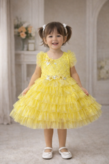 Inaabia Sunshine Ruffle Tulle Party Dress