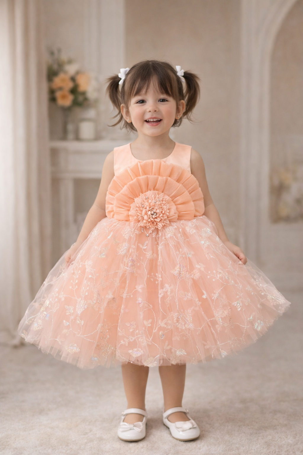 Inaabia Floral Bloom Tulle Party Dress