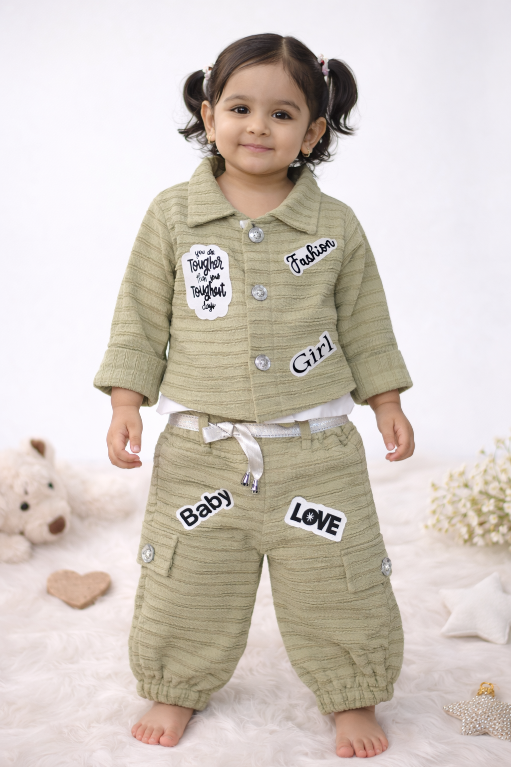 Textured Co-Ord Set for Girls