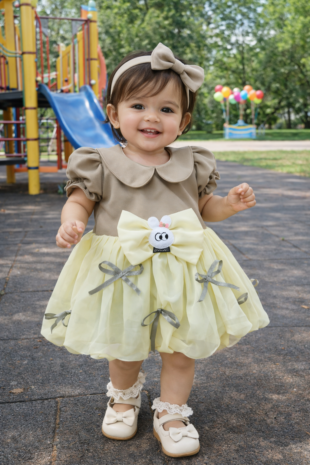 Baby Girl Party Dress – Elegant Bow Detail