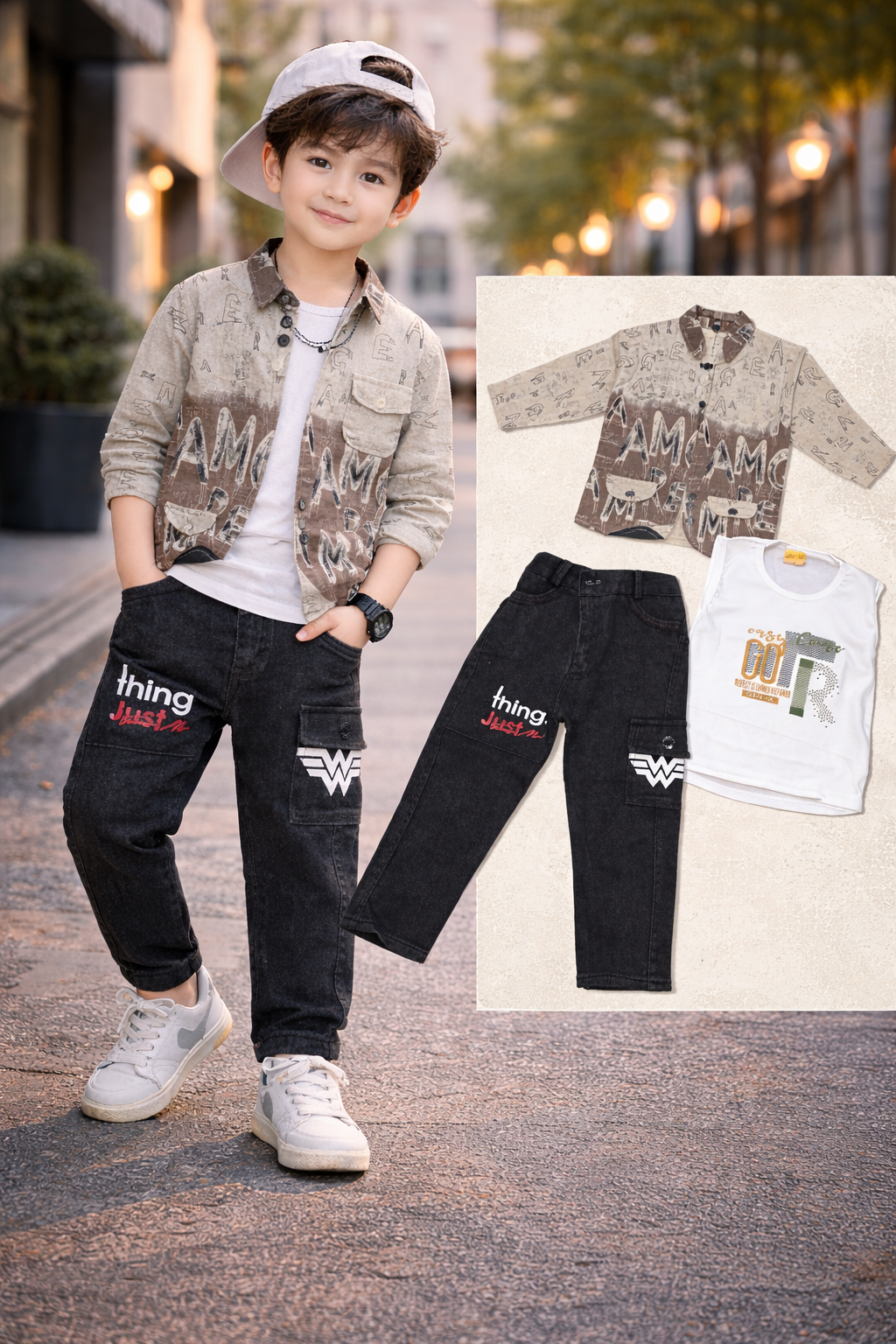Boys Stylish 3-Piece Outfit Set