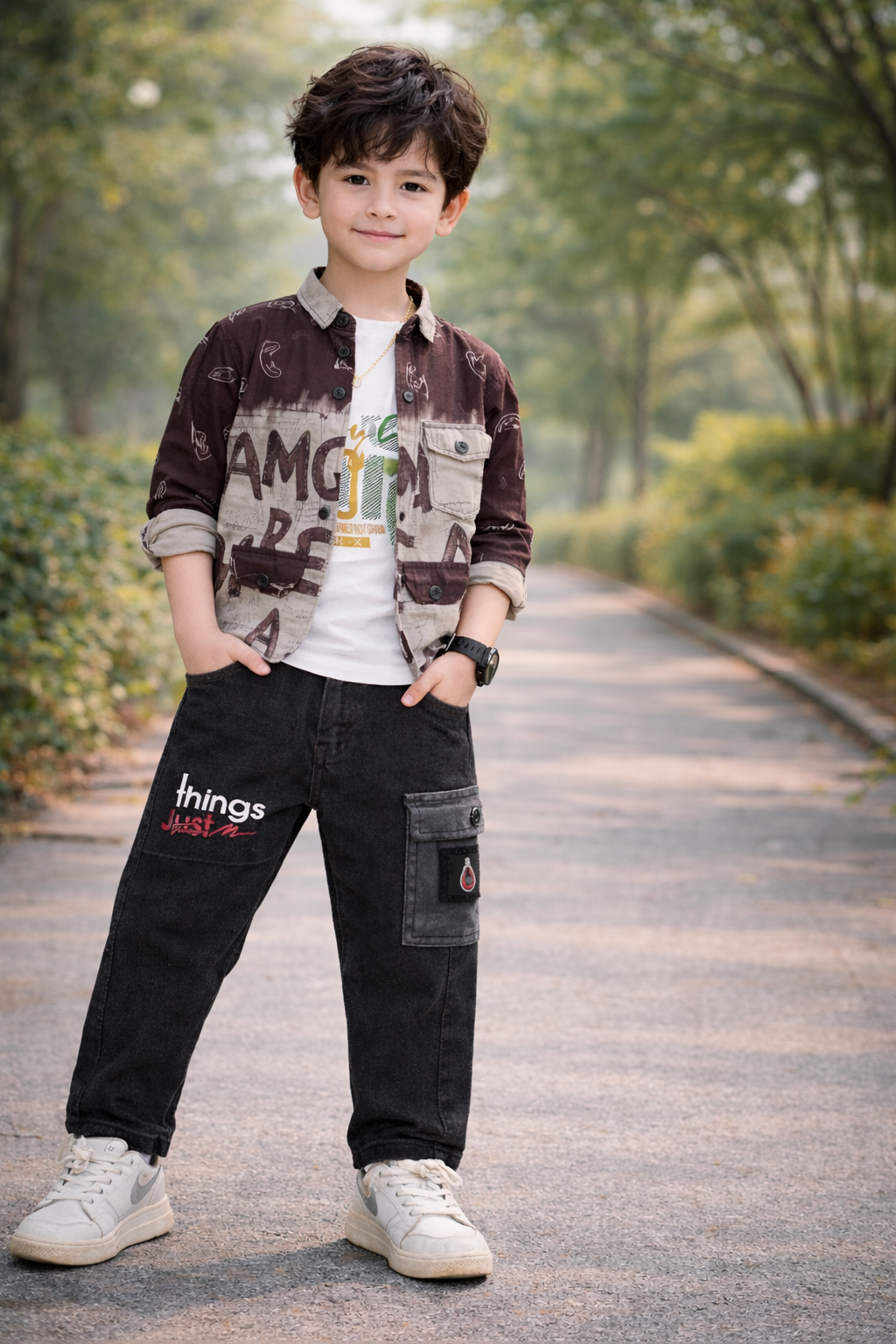 Boys Stylish 3-Piece Outfit Set - option2