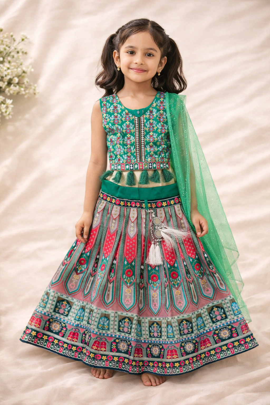 Girls Traditional Lehenga Choli Set