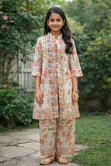 Garden Bloom Floral Co-Ord Set for Girls