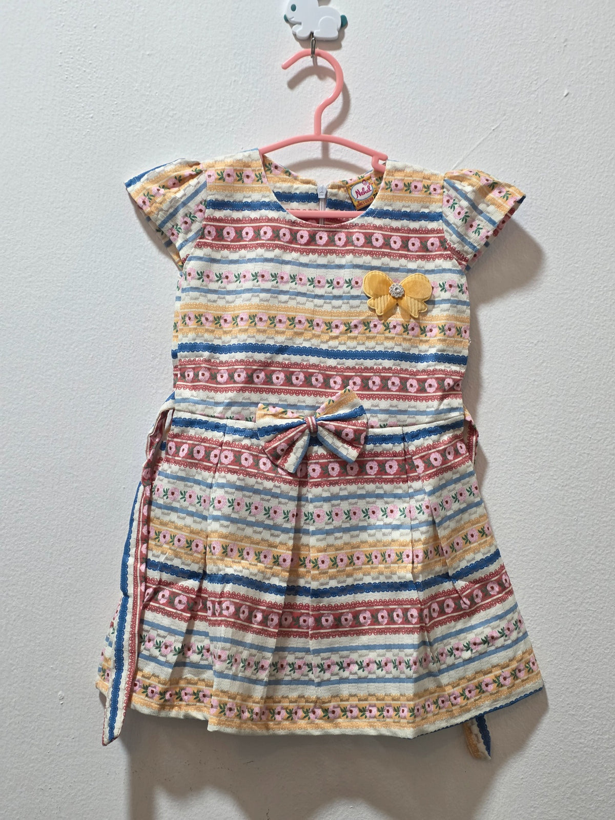 Original front view of striped floral dress in Inaabia 4-dress combo