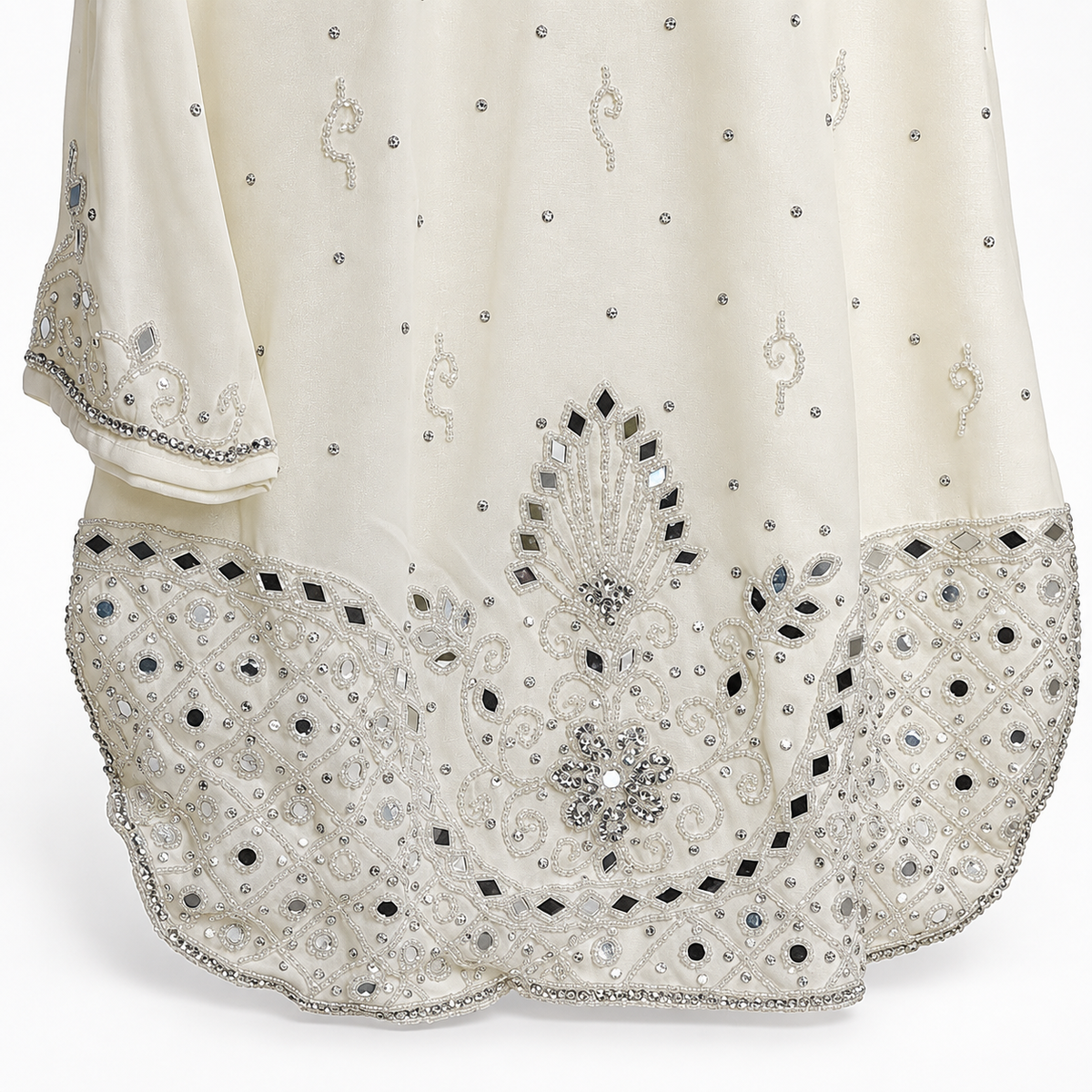 Ornate tunic hem detail