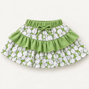 Green bunny ruffle skirt from Inaabia 4-piece toddler combo set