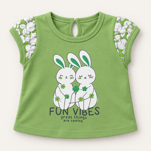 Green bunny top from Inaabia 4-piece toddler combo set