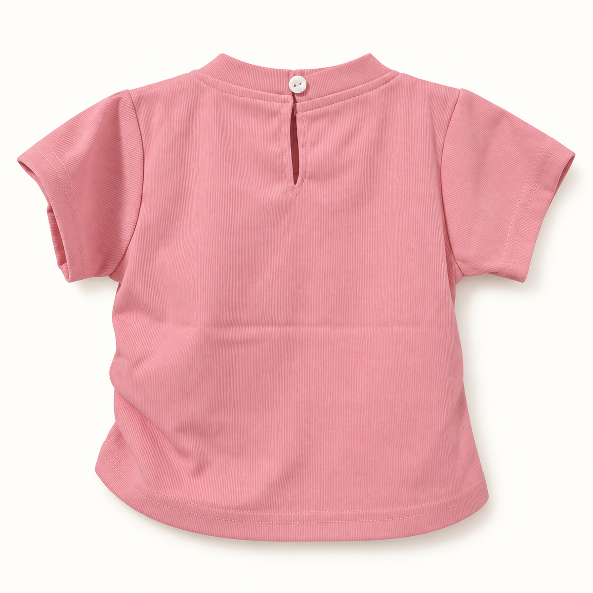 Back of pink ribbed top