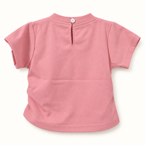 Back of pink ribbed top