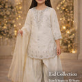Inaabia Noor Elegance Eid Set – Ivory Pearl Embroidered Suit